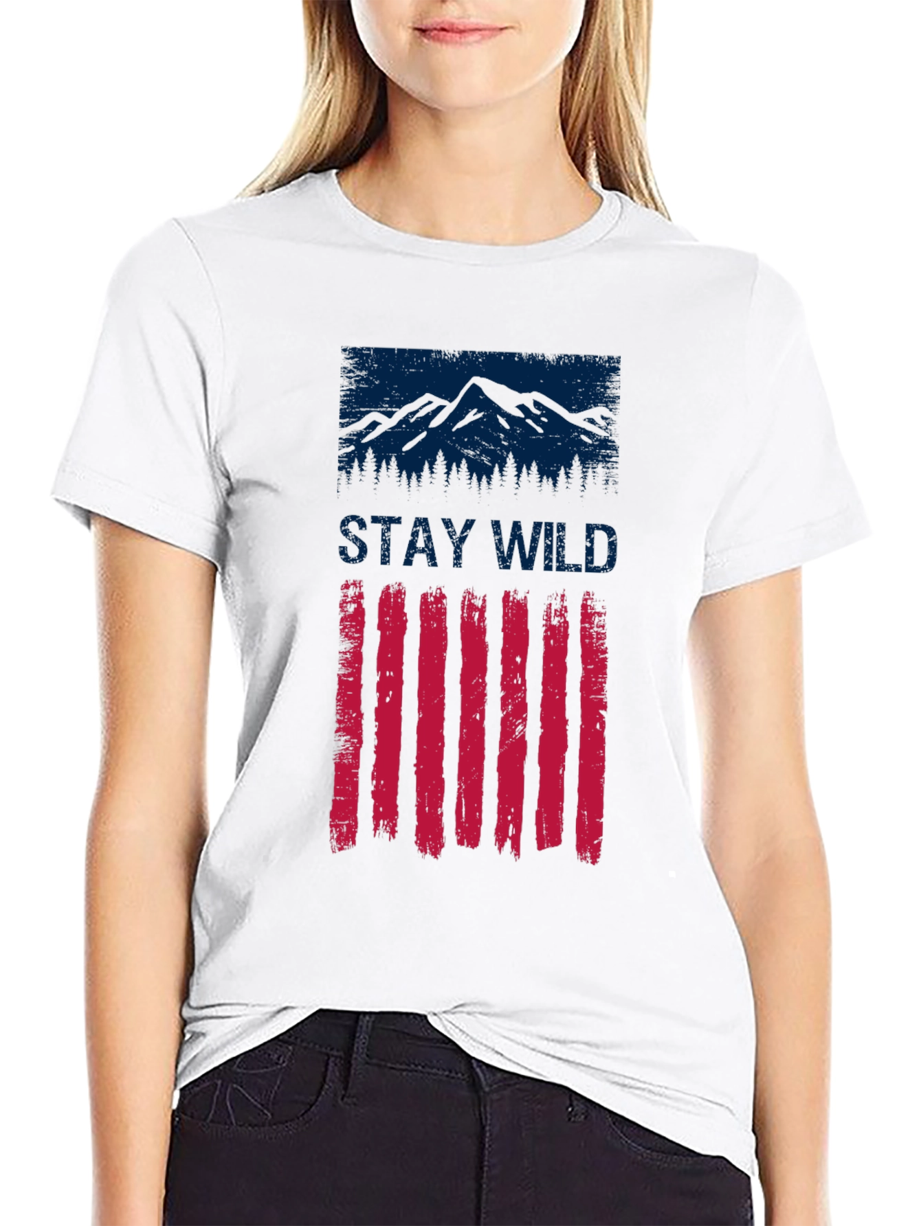 Stay Wild Mountain Graphic T-Shirt