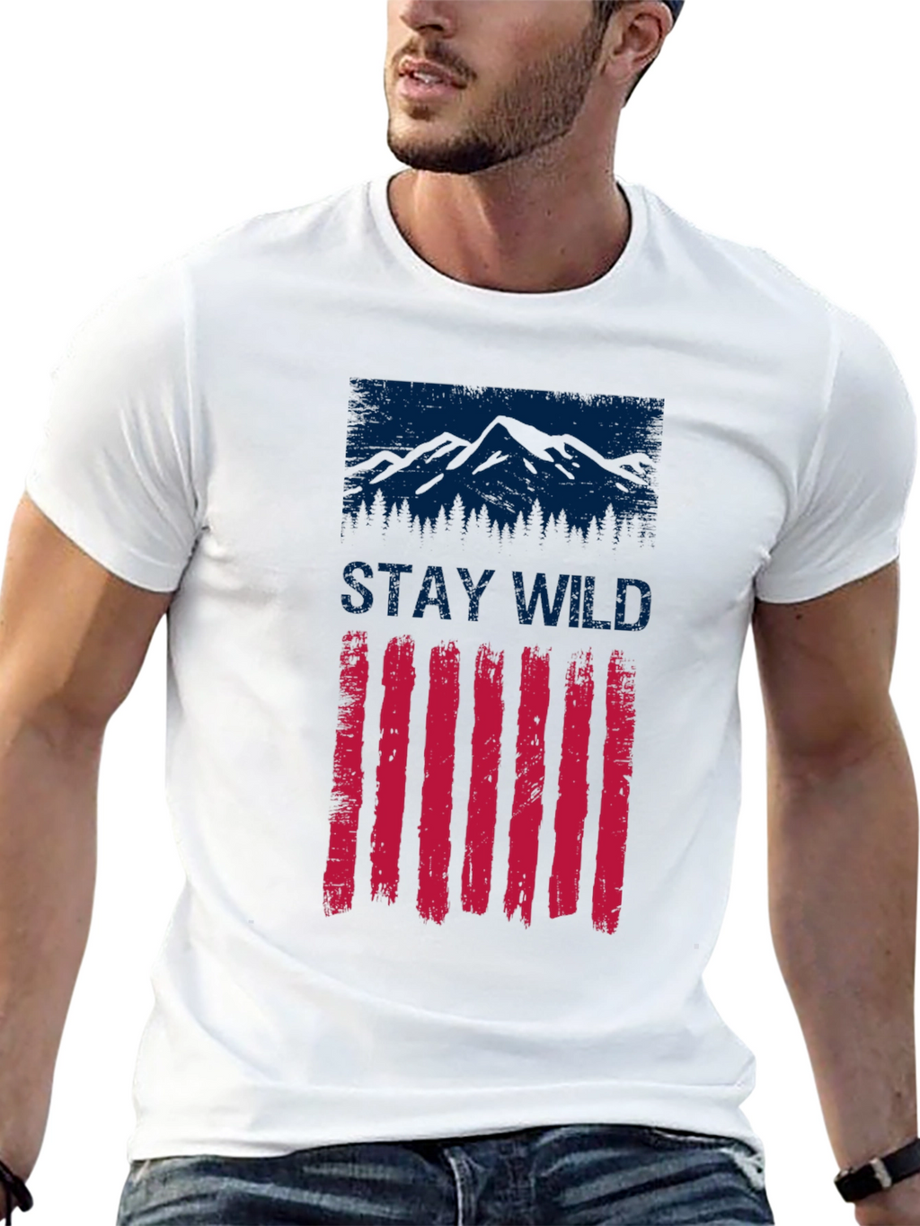 Stay Wild Mountain Graphic T-Shirt