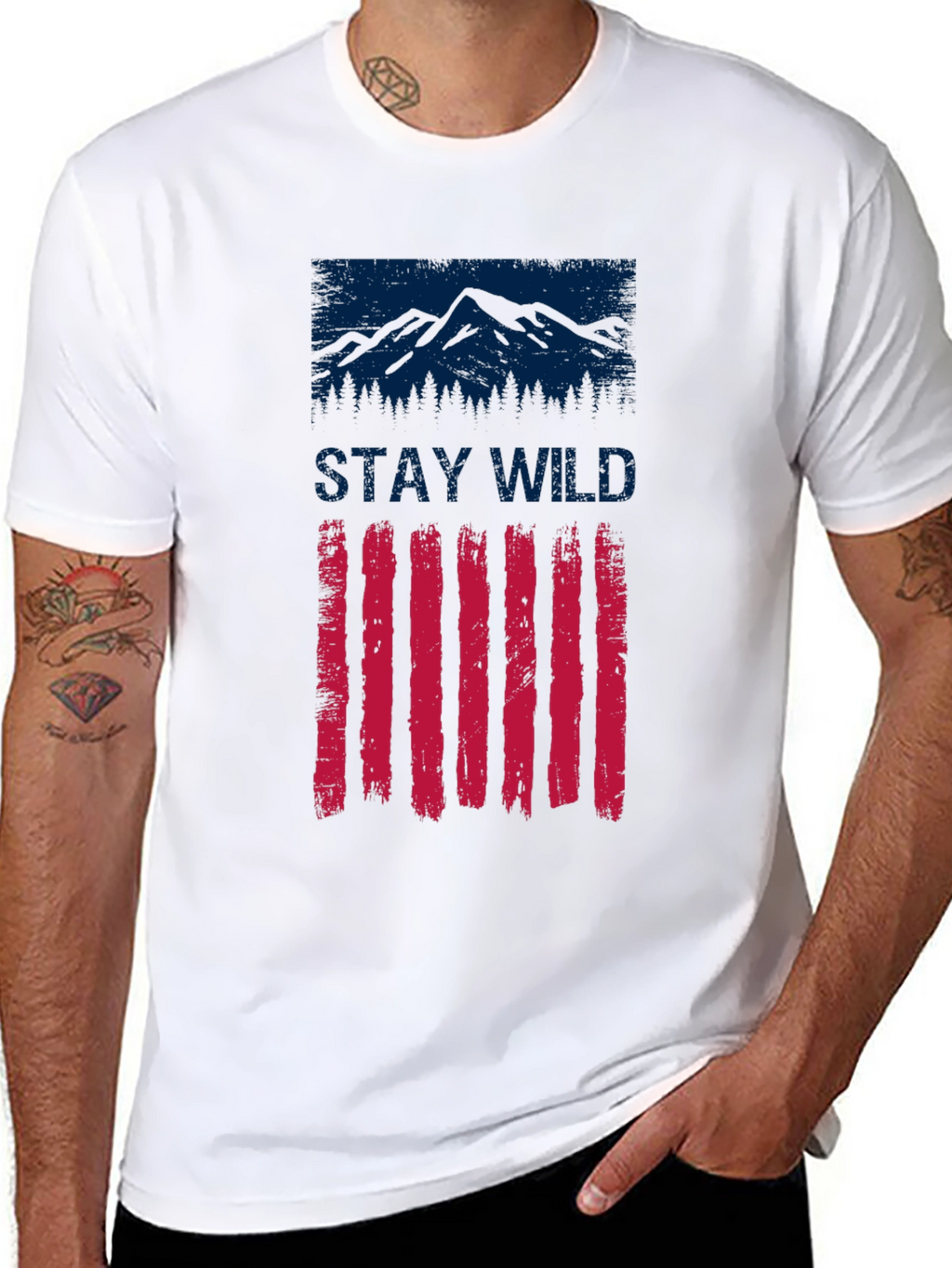 Stay Wild Mountain Graphic T-Shirt
