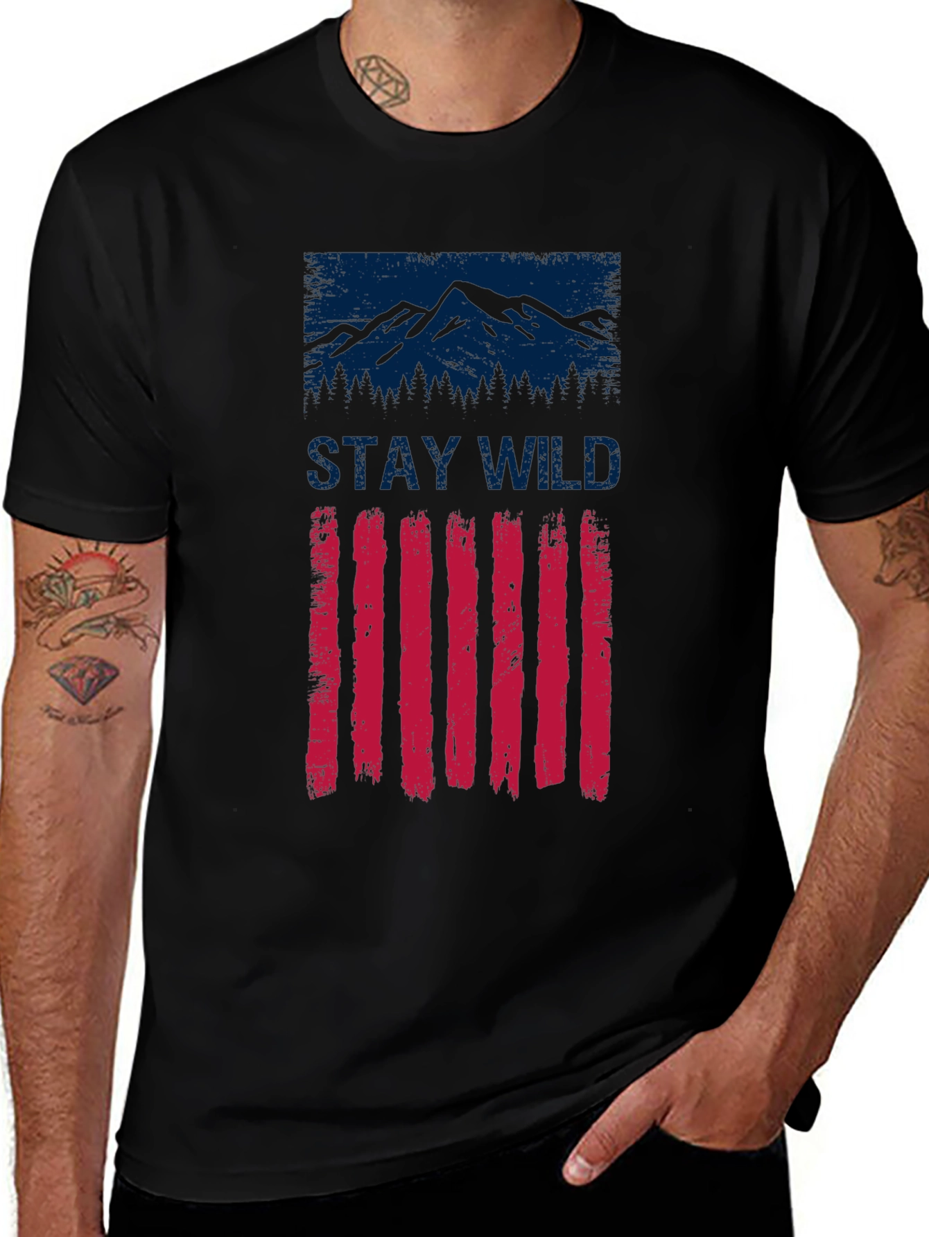Stay Wild Mountain Graphic T-Shirt