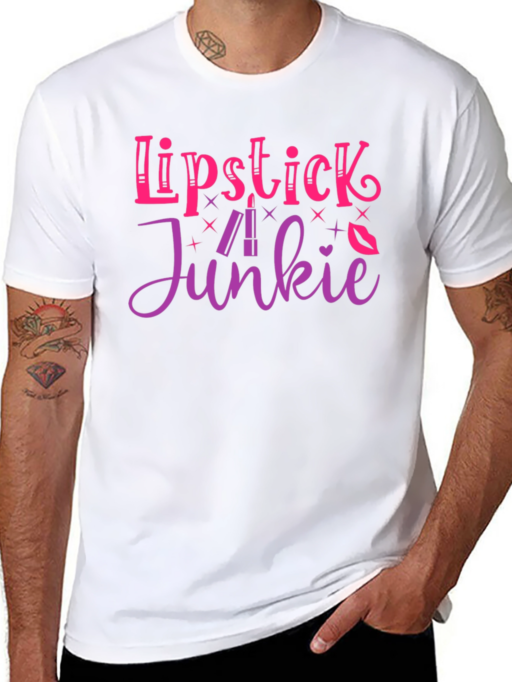 Lipstick Junkie Graphic T-Shirt
