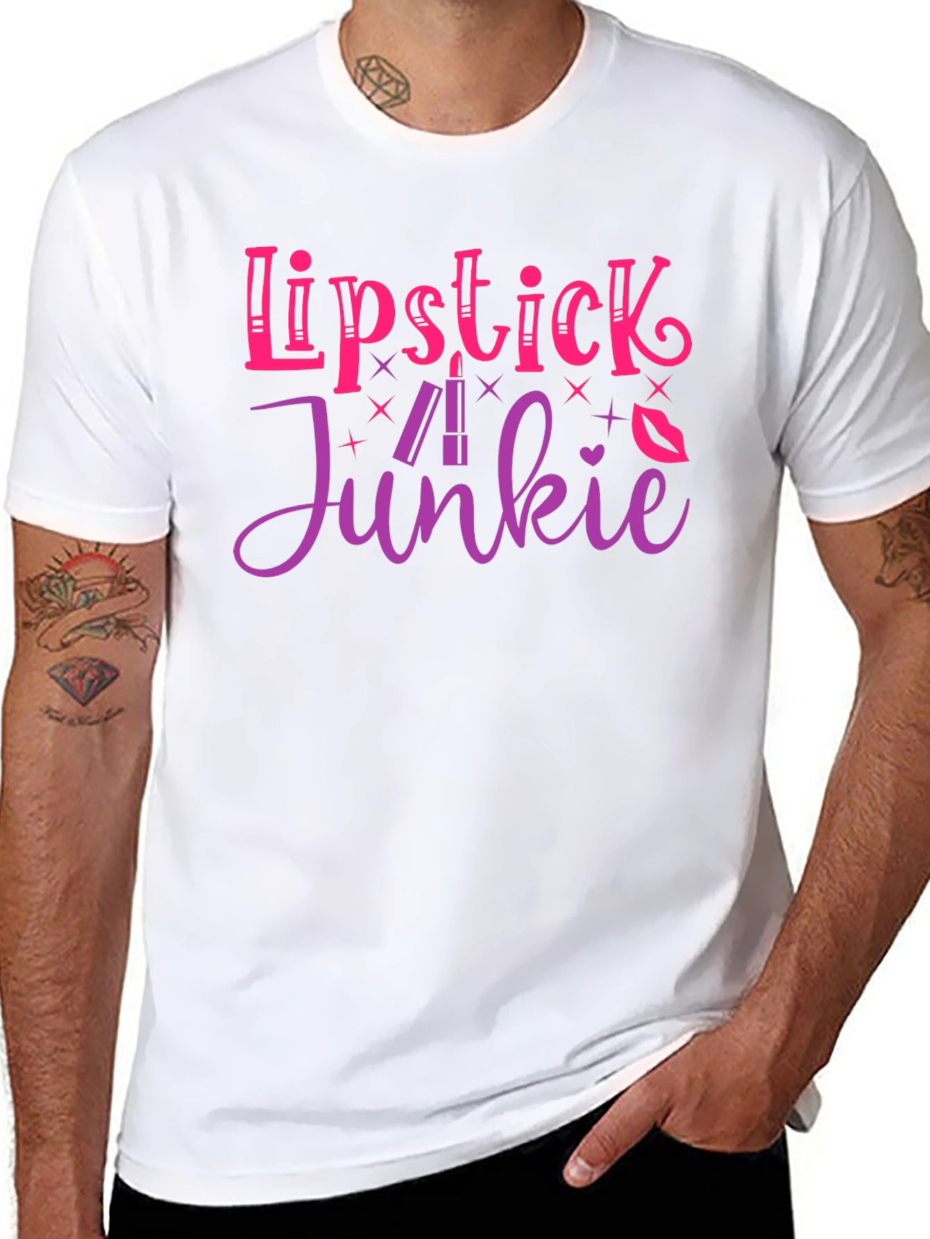 Lipstick Junkie Graphic T-Shirt