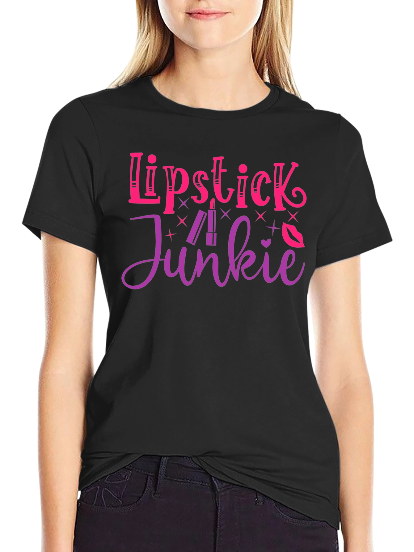 Lipstick Junkie Graphic T-Shirt