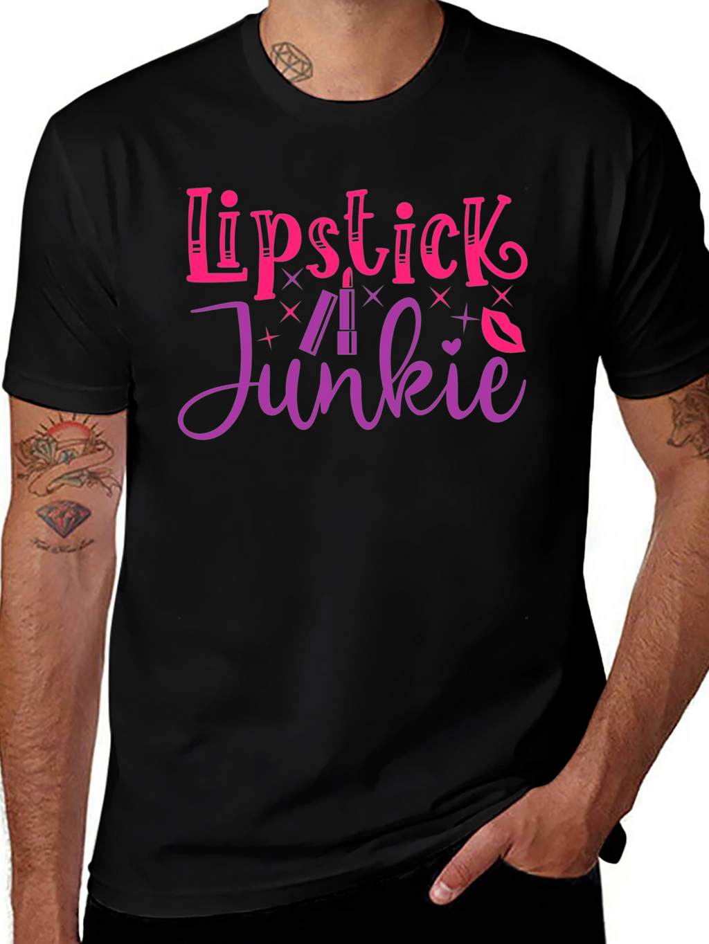 Lipstick Junkie Graphic T-Shirt
