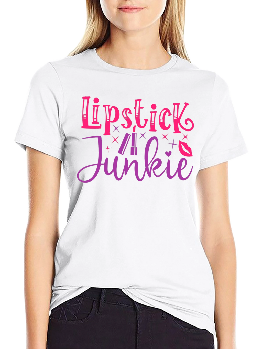 Lipstick Junkie Graphic T-Shirt