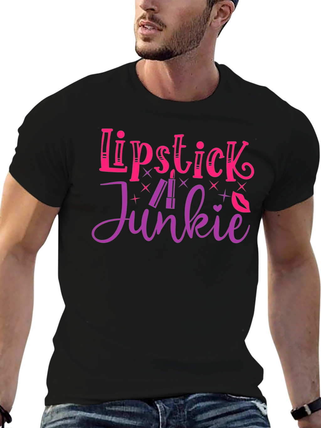 Lipstick Junkie Graphic T-Shirt