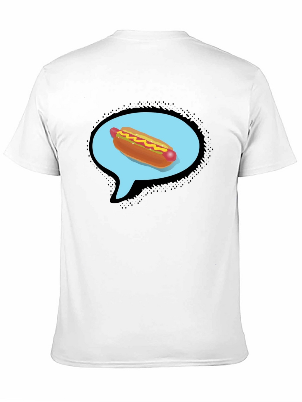 Hot Dog Thought Bubble Black T-Shirt
