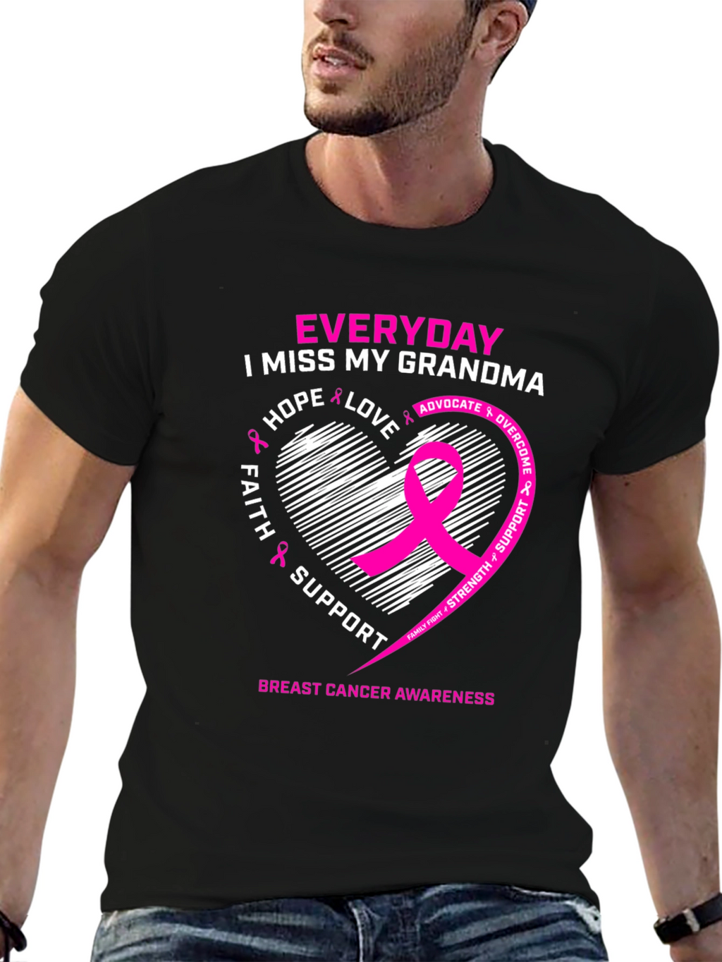 Breast Cancer Awareness I Miss My Grandma T-Shirt