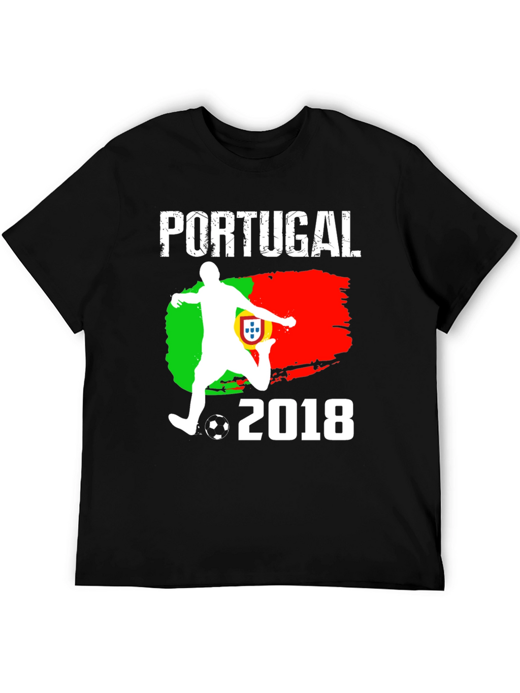 Portugal Soccer 2018 Black T-Shirt