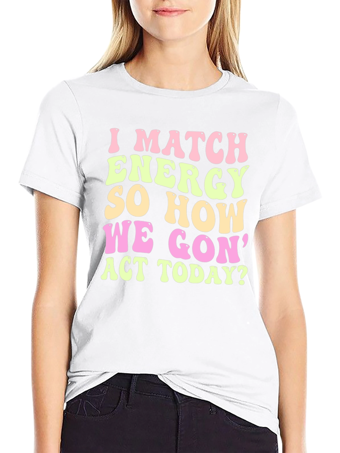 I Match Energy Graphic Tee - Trendy Casual Wear