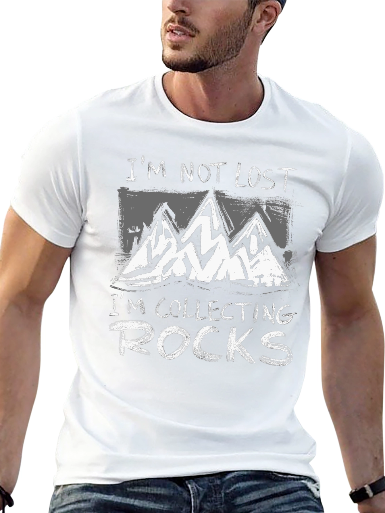 Im Not Lost Im Collecting Rocks Graphic T-Shirt