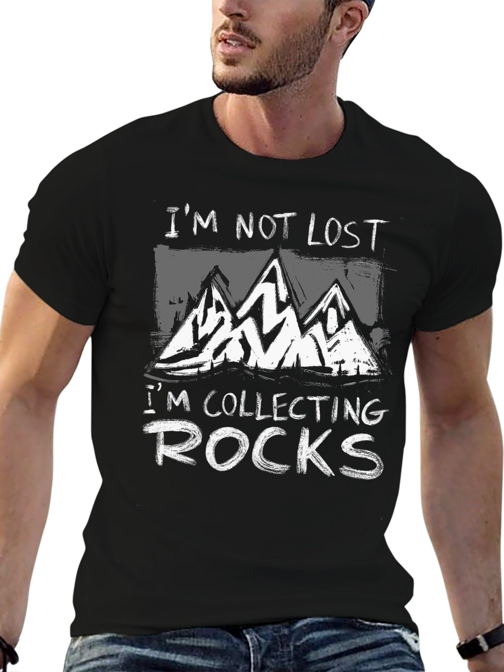 Im Not Lost Im Collecting Rocks Graphic T-Shirt