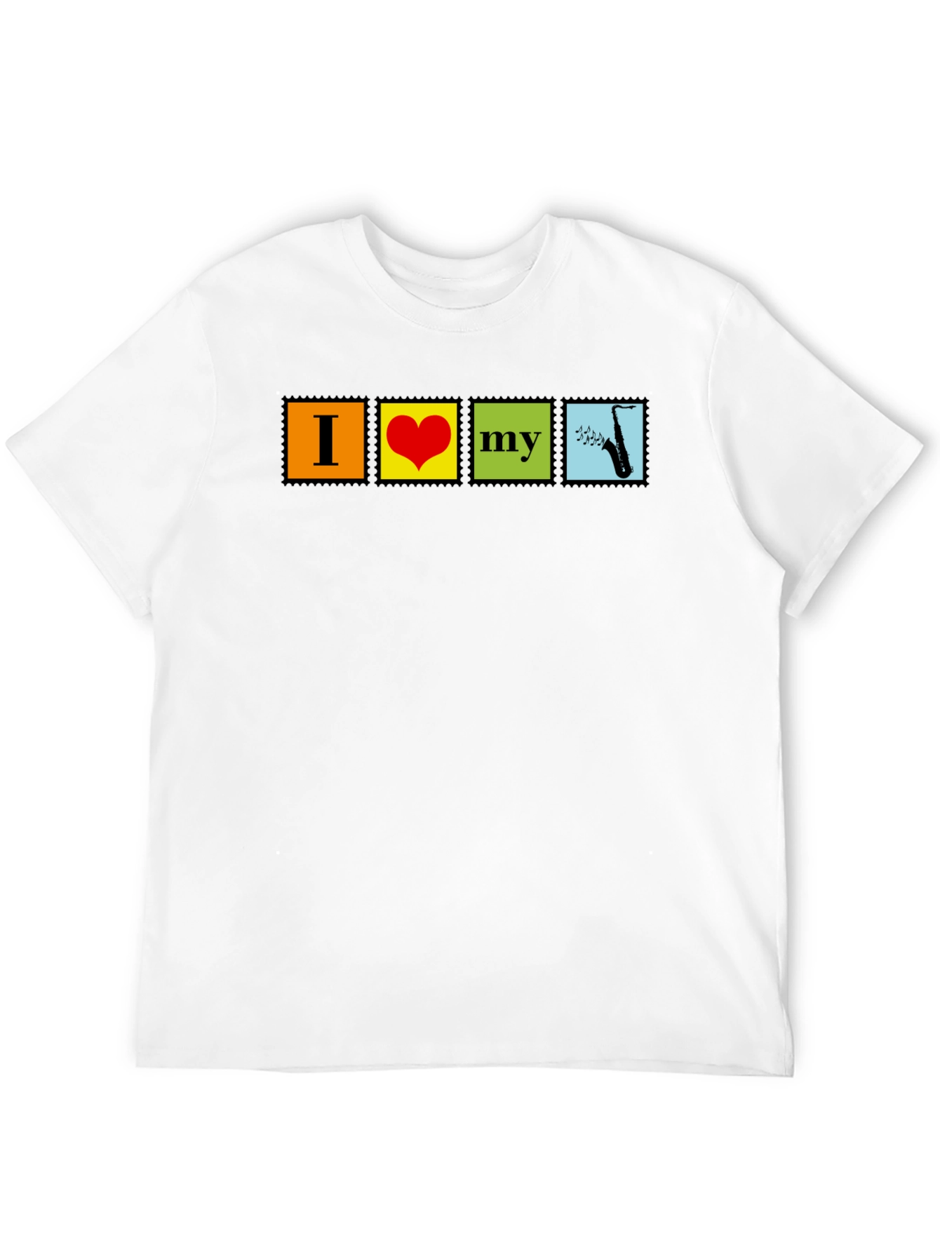 I Love My Saxophone Graphic Tee - Music Lovers T-Shirt