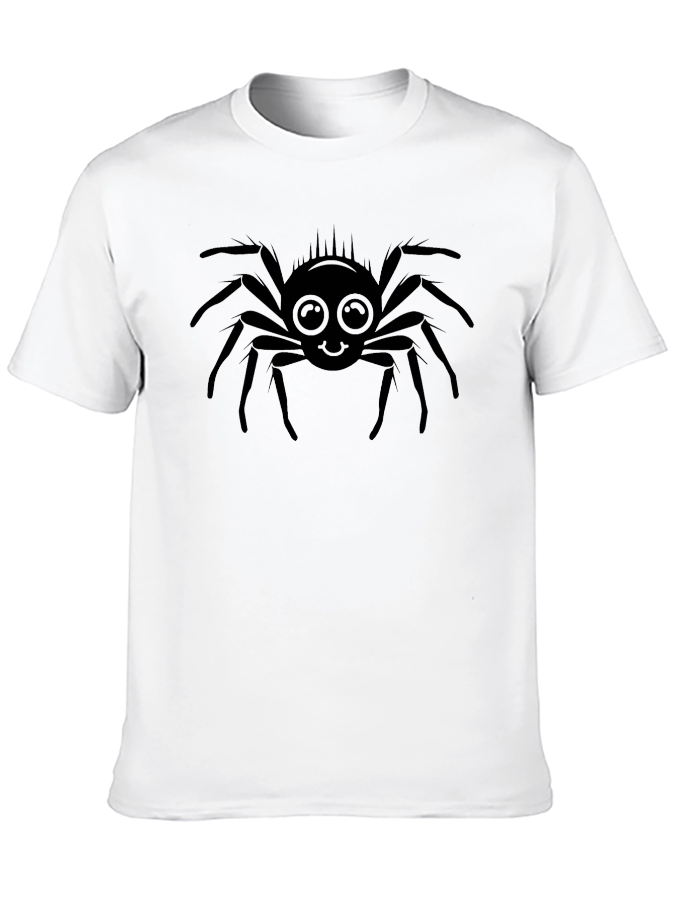 Cute Spider Graphic Tee - Mens Black T-Shirt