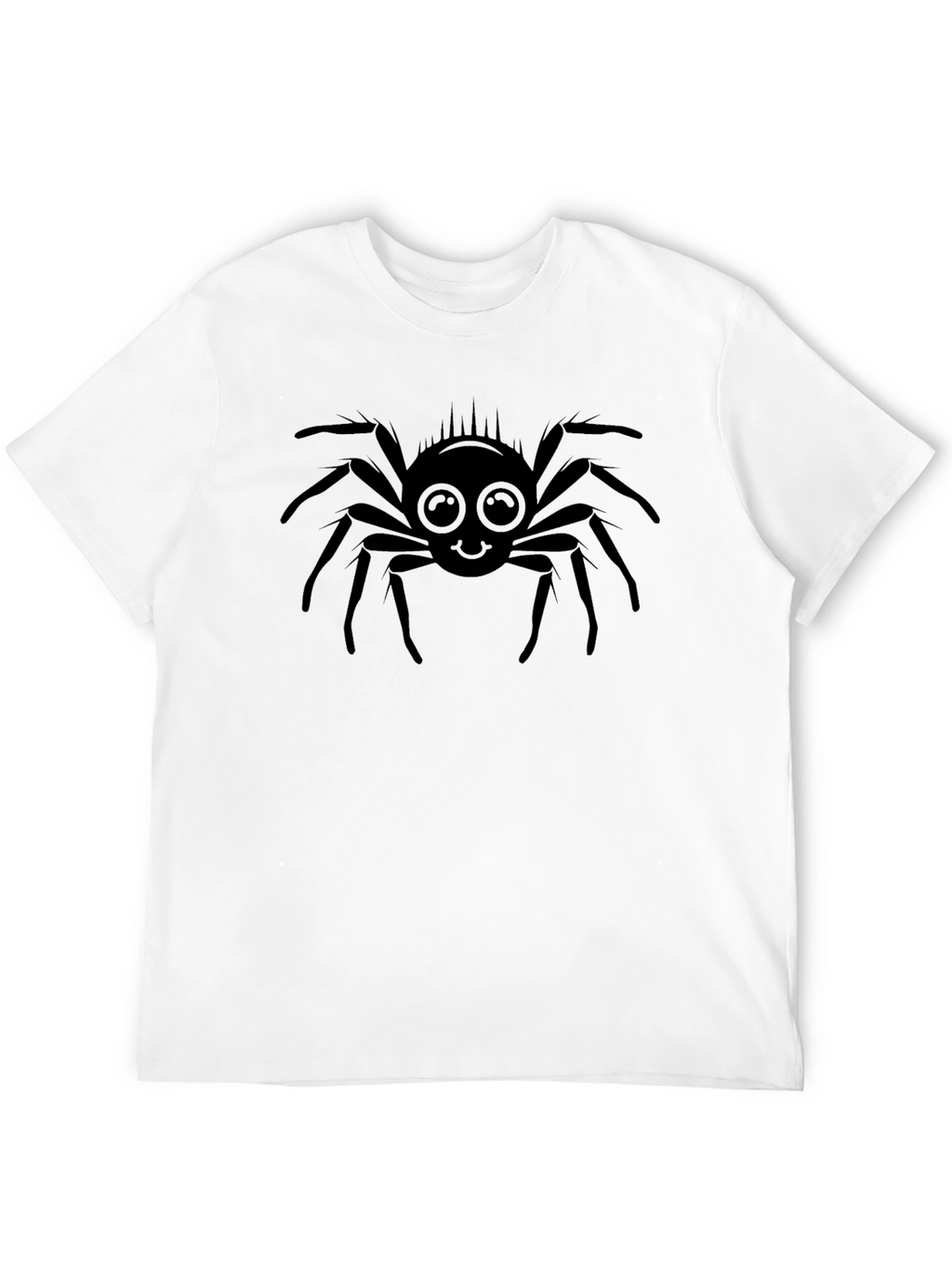 Cute Spider Graphic Tee - Mens Black T-Shirt