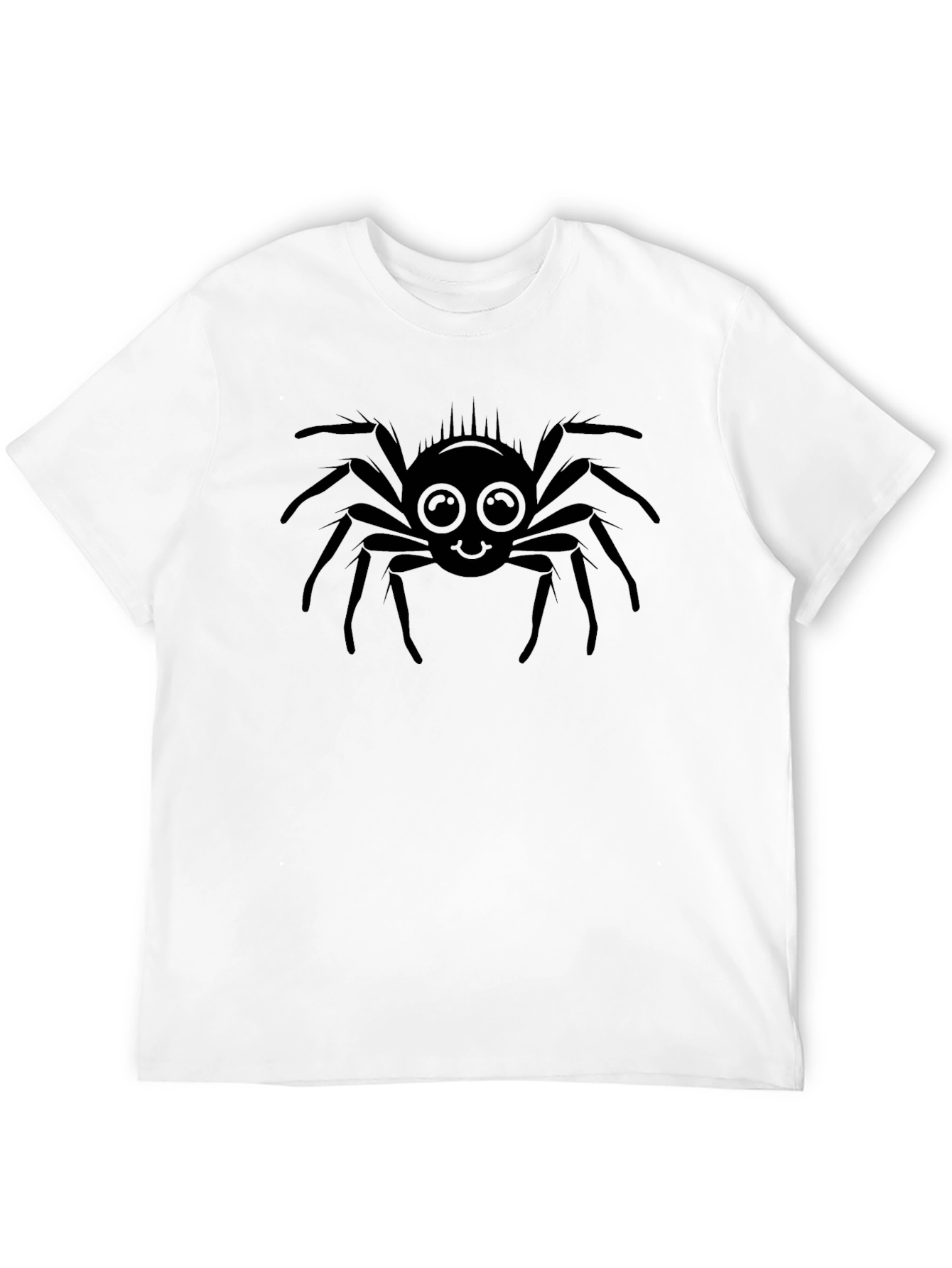 Cute Spider Graphic Tee - Mens Black T-Shirt