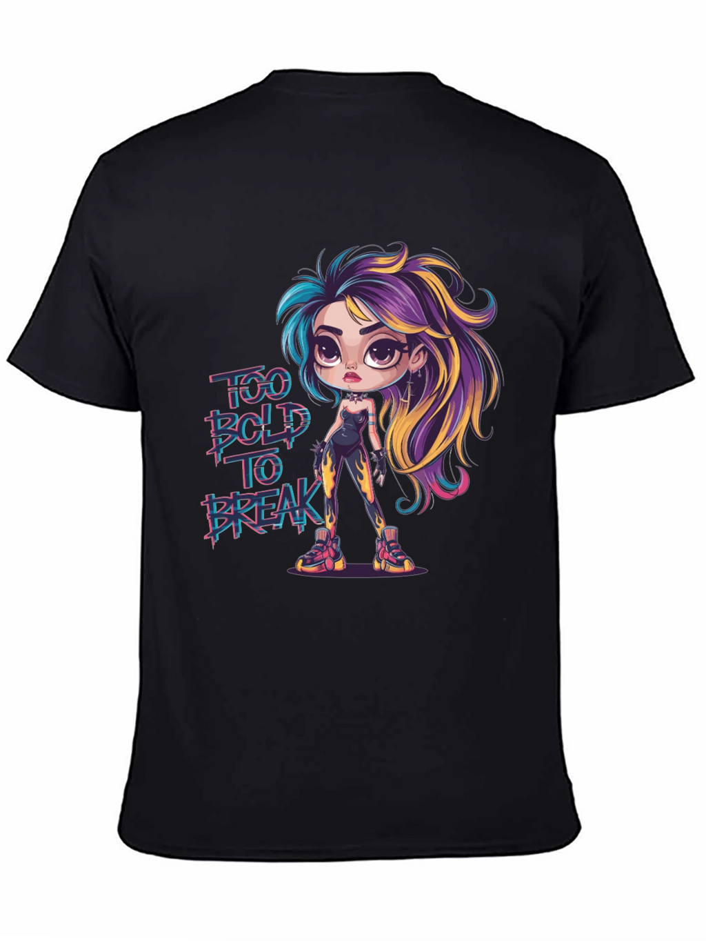 Bold Cartoon Graphic Print T-Shirt