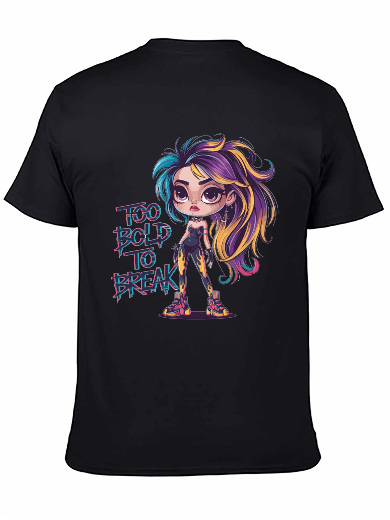 Bold Cartoon Graphic Print T-Shirt