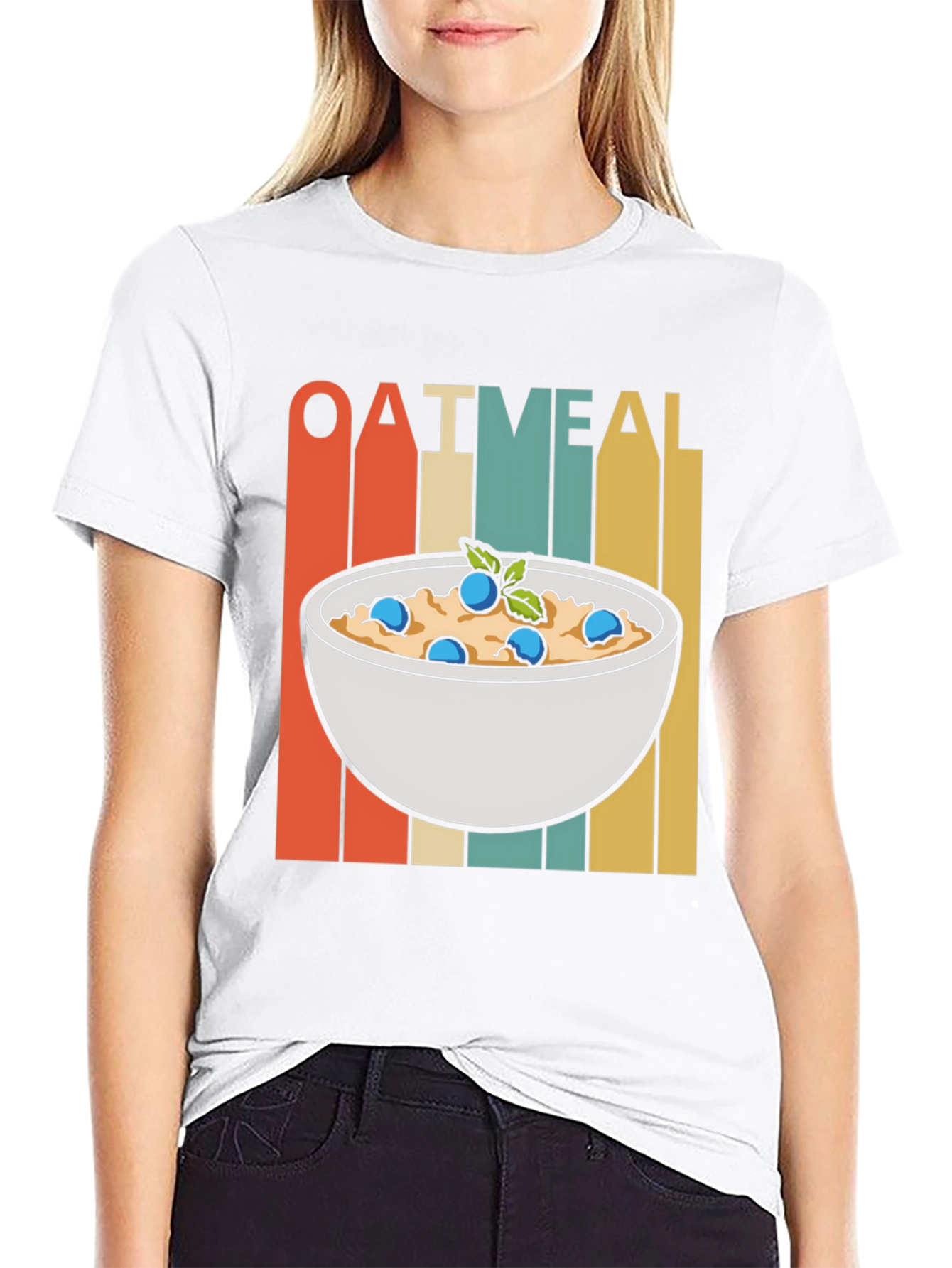 Oatmeal Bowl Graphic Tee - Breakfast Lovers T-Shirt