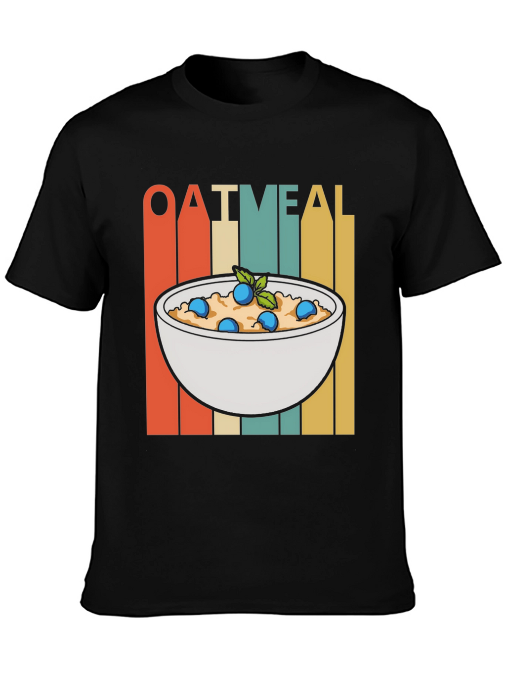 Oatmeal Bowl Graphic Tee - Breakfast Lovers T-Shirt