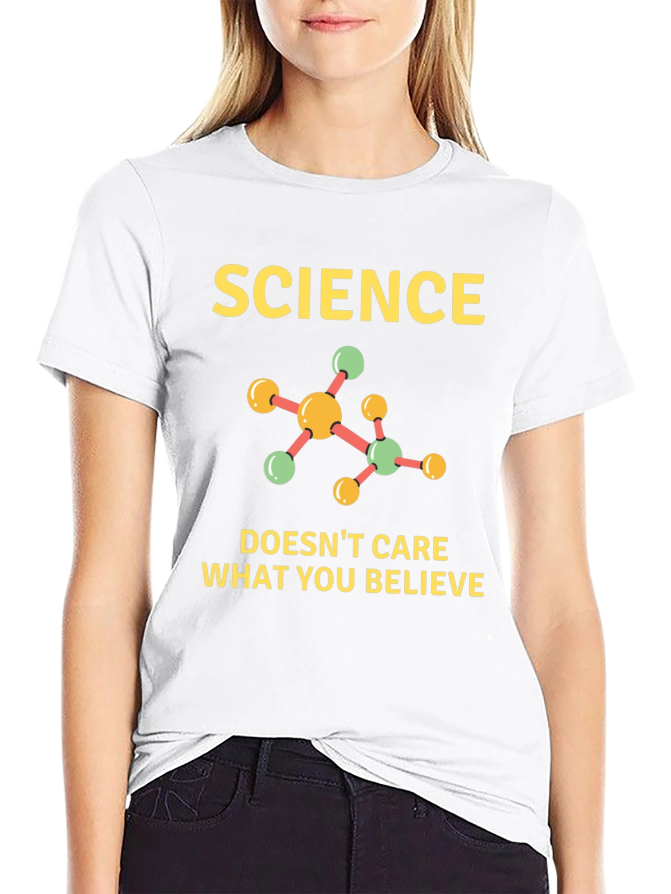 Science Doesnt Care What You Believe Black T-Shirt