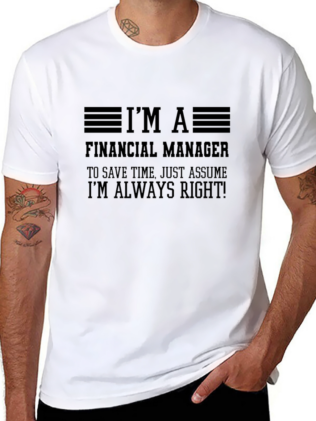 Financial Manager Always Right Black T-Shirt