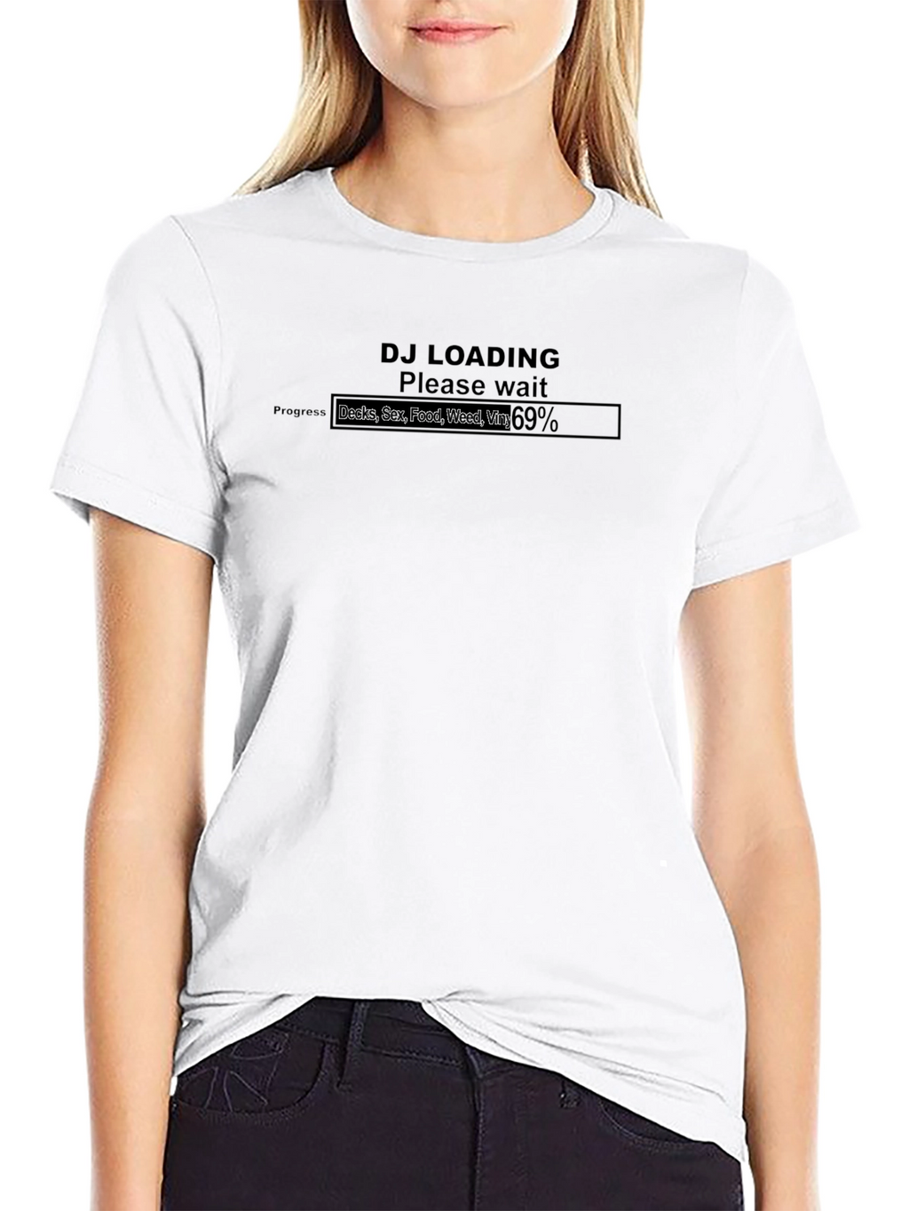 DJ Loading Funny Graphic Tee - 69% Vibes