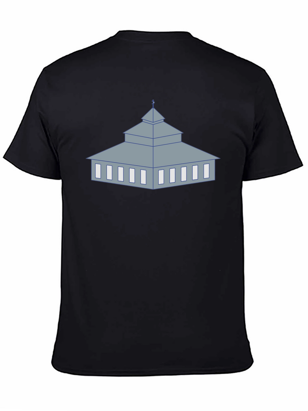 Mosque Graphic Black T-Shirt Unique Religious Design