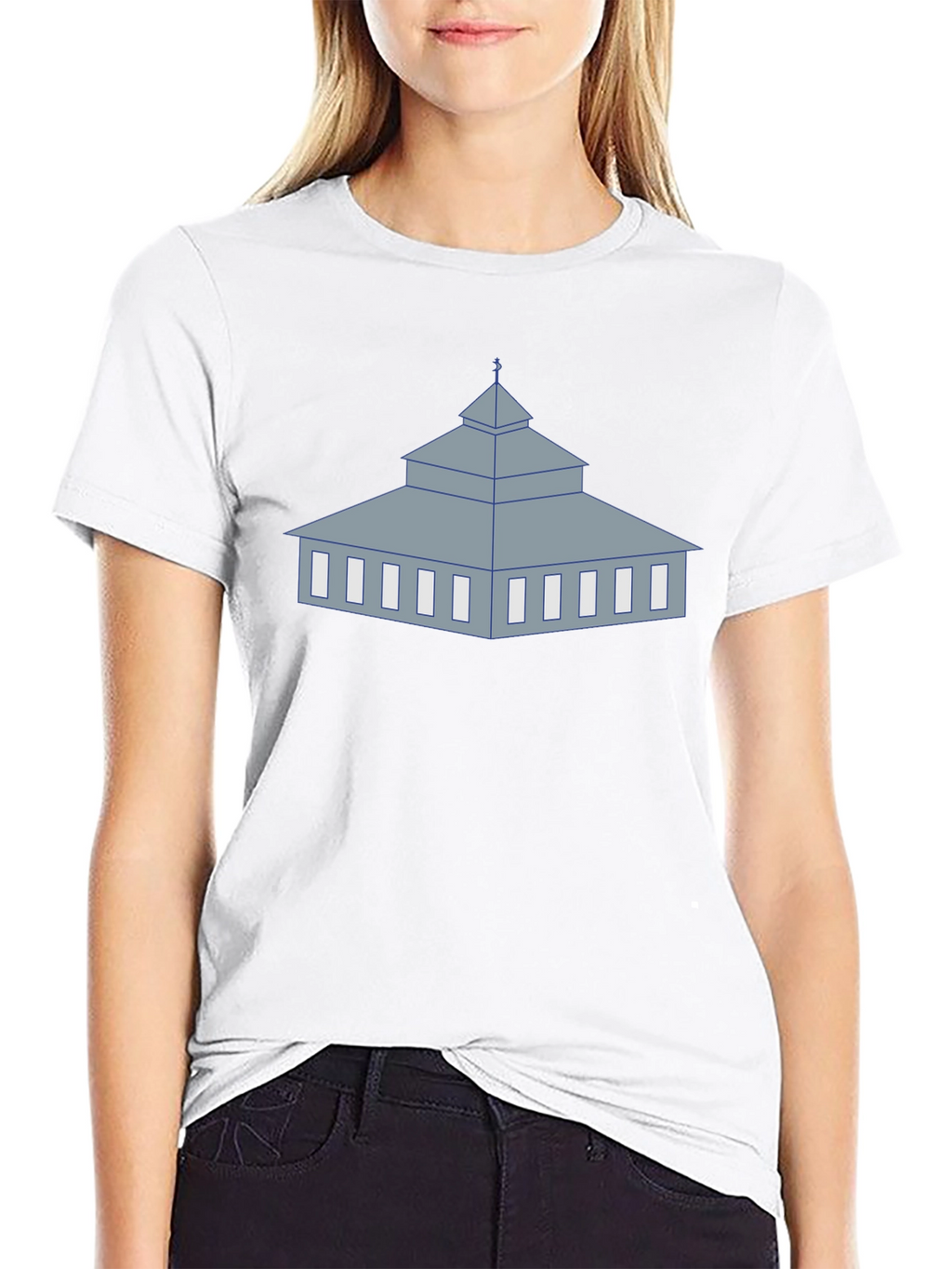 Mosque Graphic Black T-Shirt Unique Religious Design