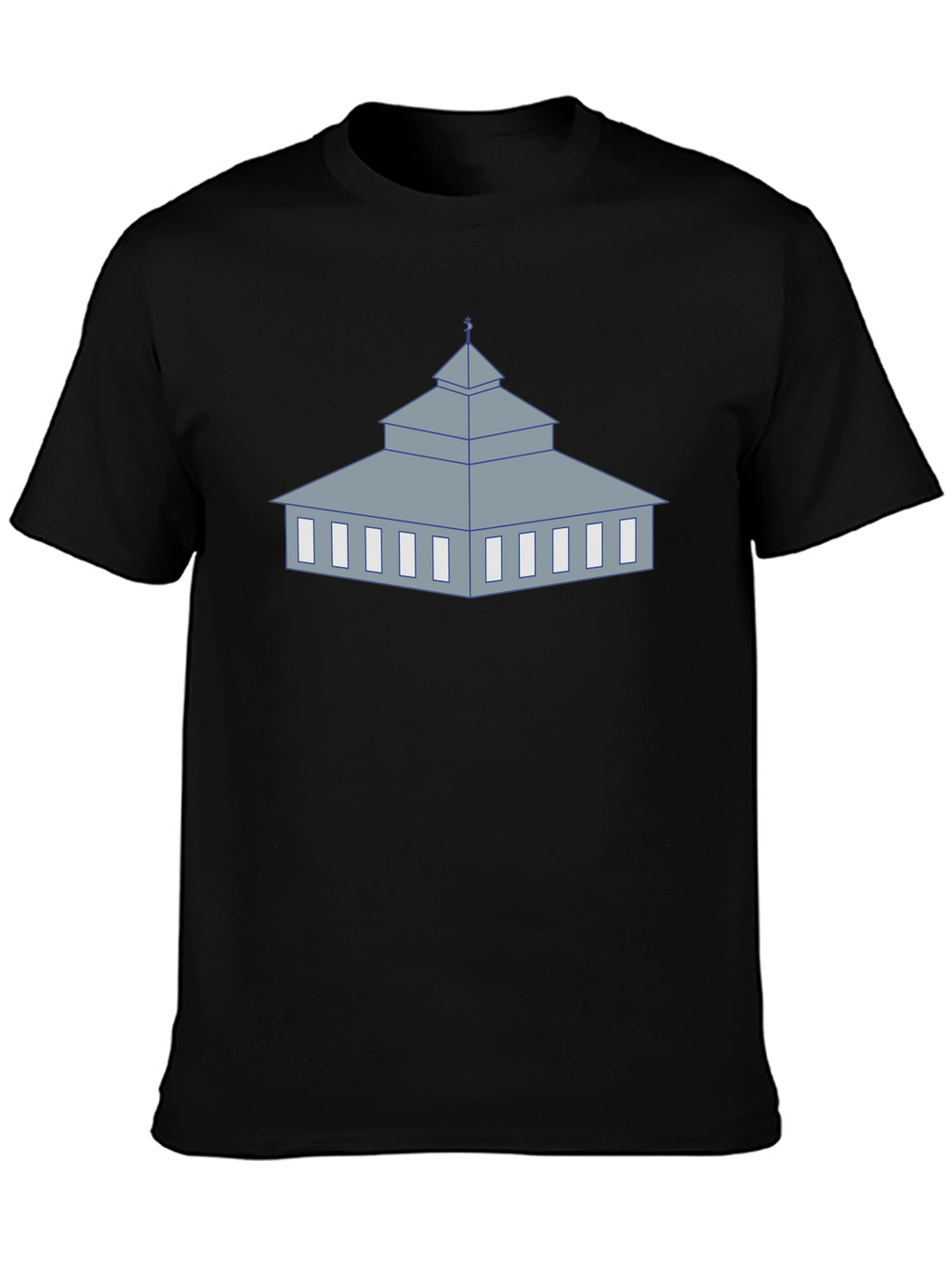 Mosque Graphic Black T-Shirt Unique Religious Design