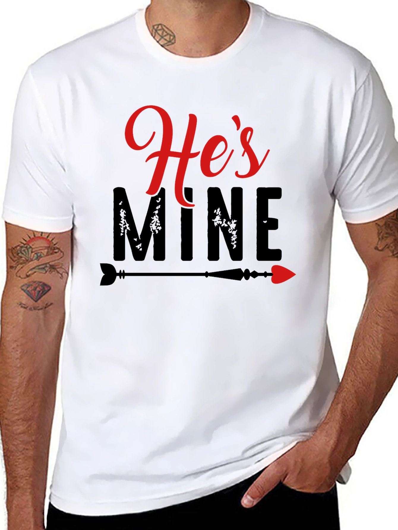 Hes Mine T-Shirt - Valentines Day Couple Tee