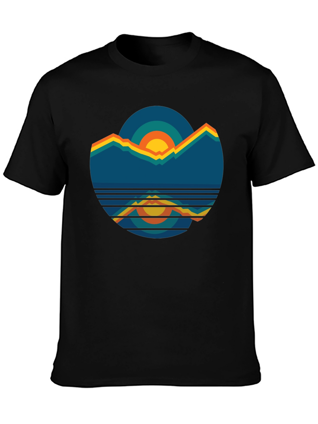 Retro Mountain Sunset Graphic Tee