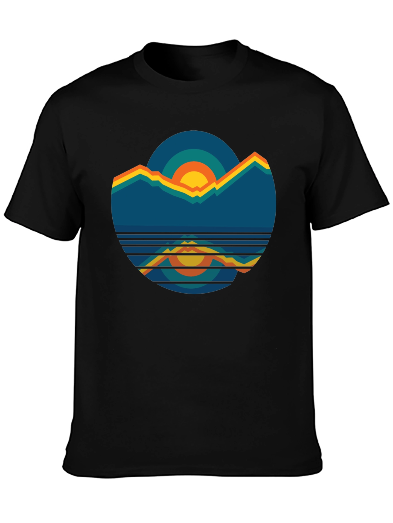 Retro Mountain Sunset Graphic Tee