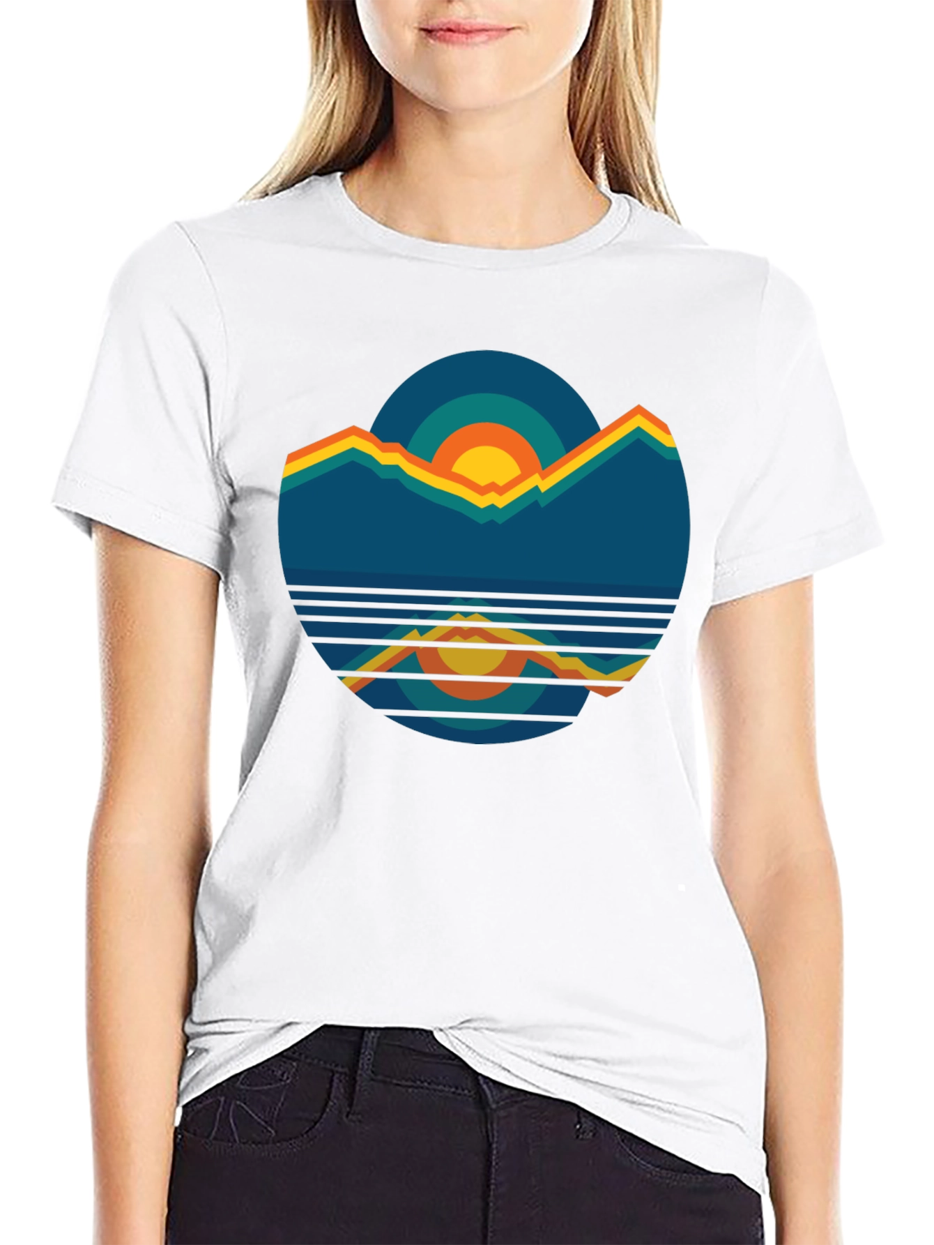 Retro Mountain Sunset Graphic Tee