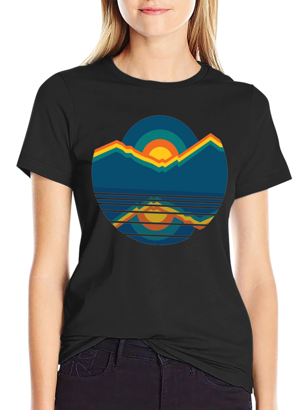 Retro Mountain Sunset Graphic Tee