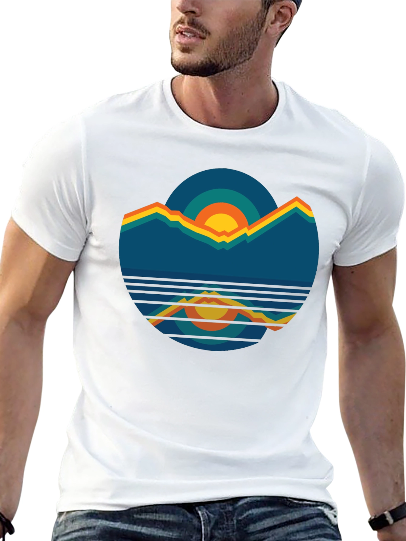 Retro Mountain Sunset Graphic Tee