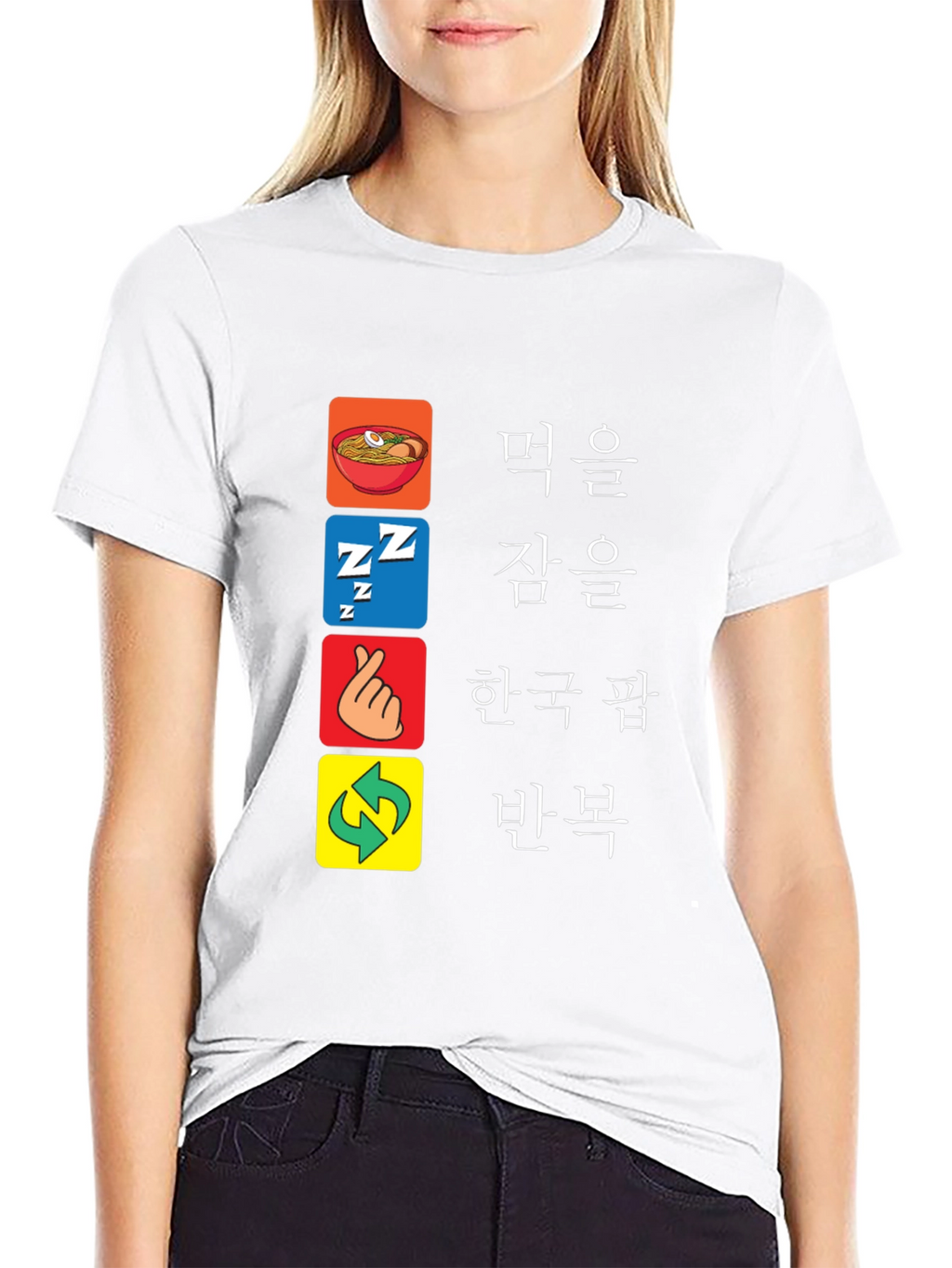 Eat Sleep Korean Pop Repeat T-Shirt