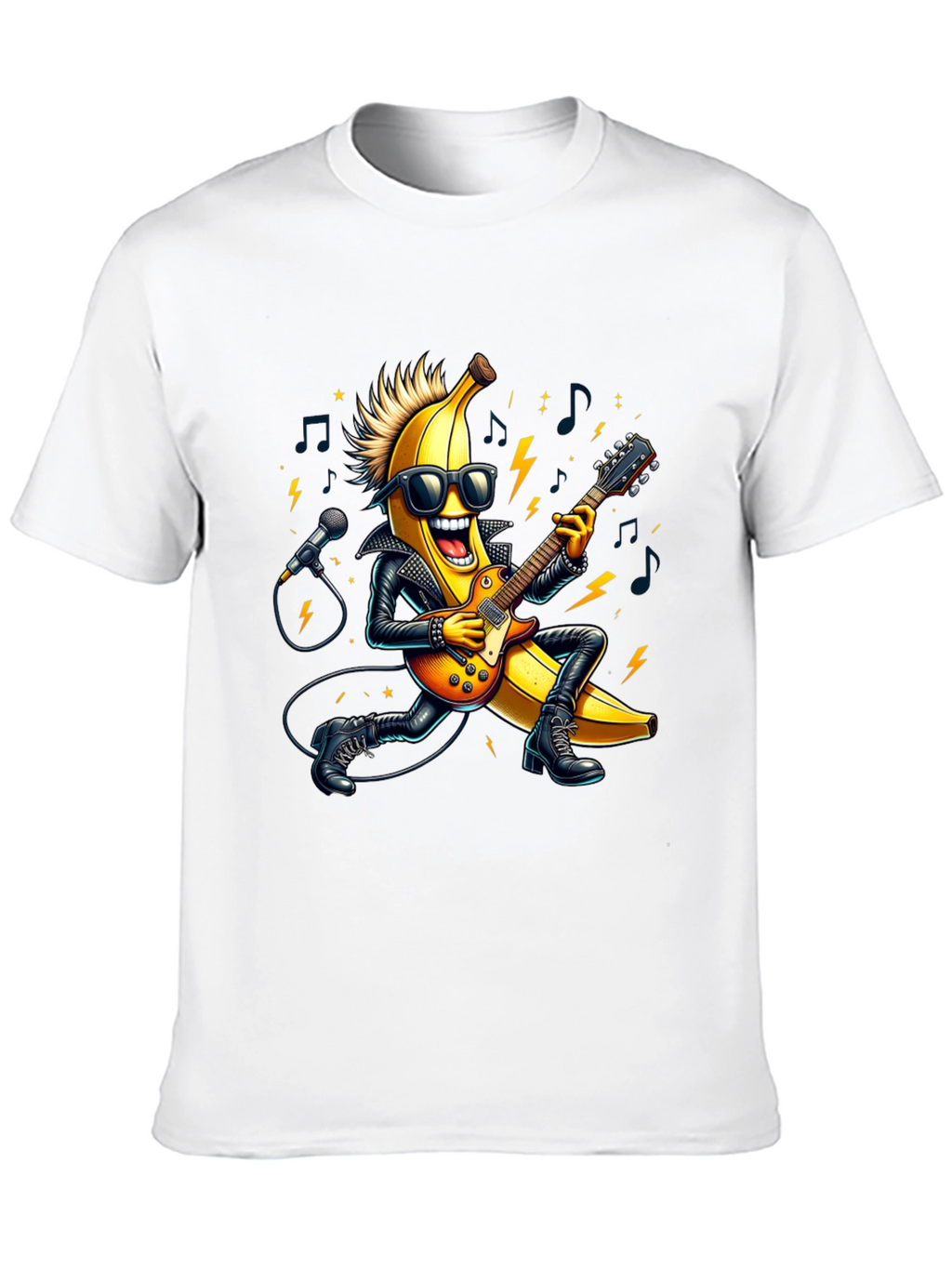 Rockstar Banana Graphic Tee - Cool & Unique!