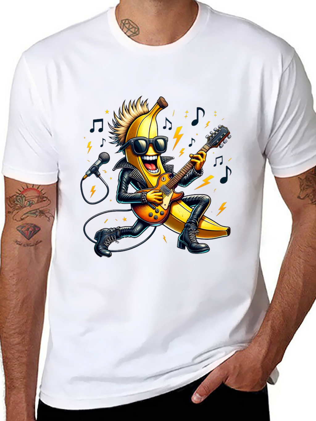 Rockstar Banana Graphic Tee - Cool & Unique!