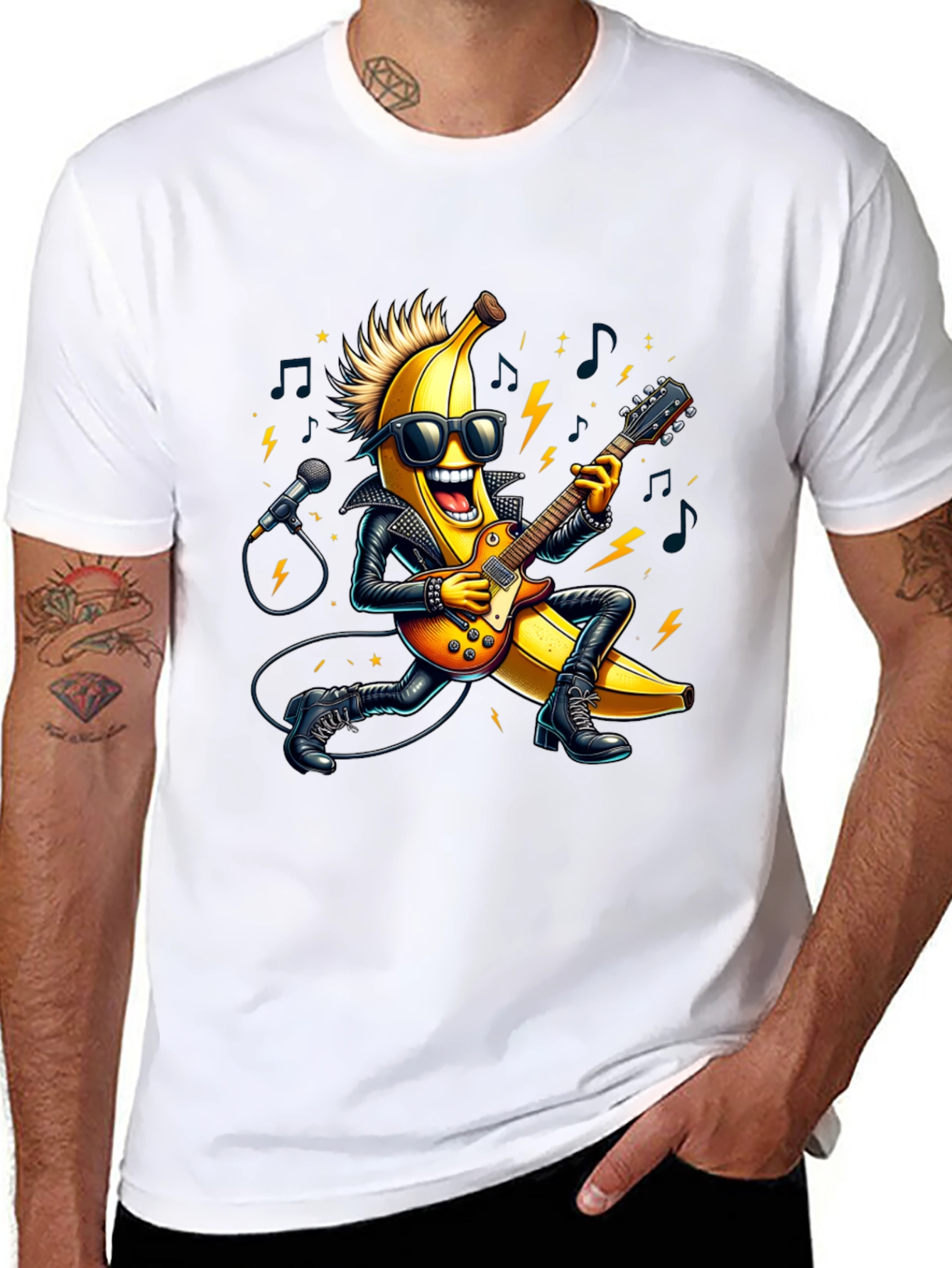 Rockstar Banana Graphic Tee - Cool & Unique!