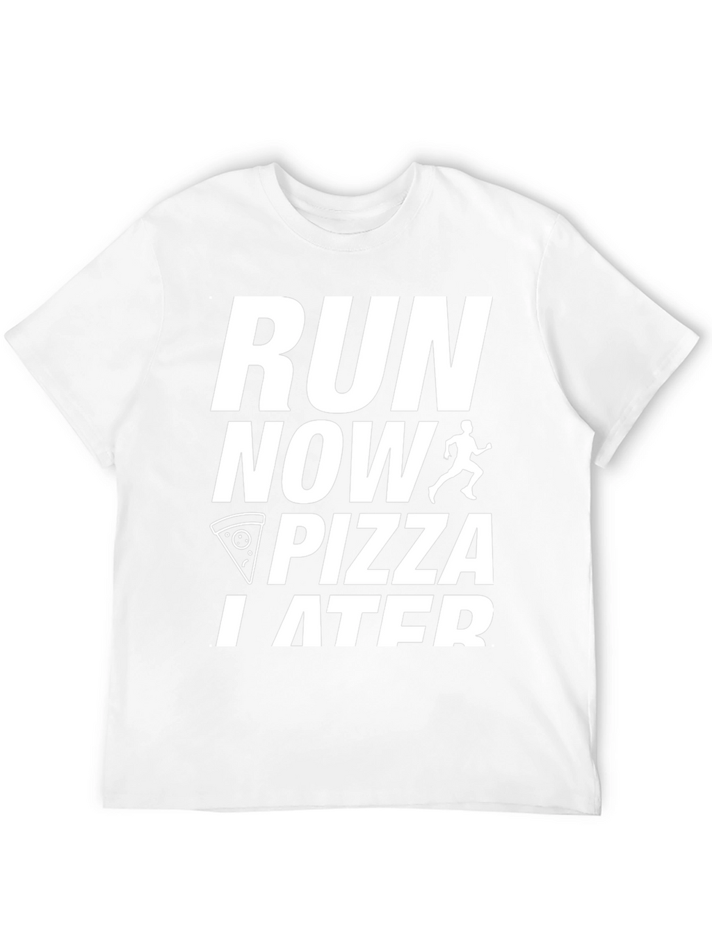 Run Now Pizza Later Black Graphic Tee