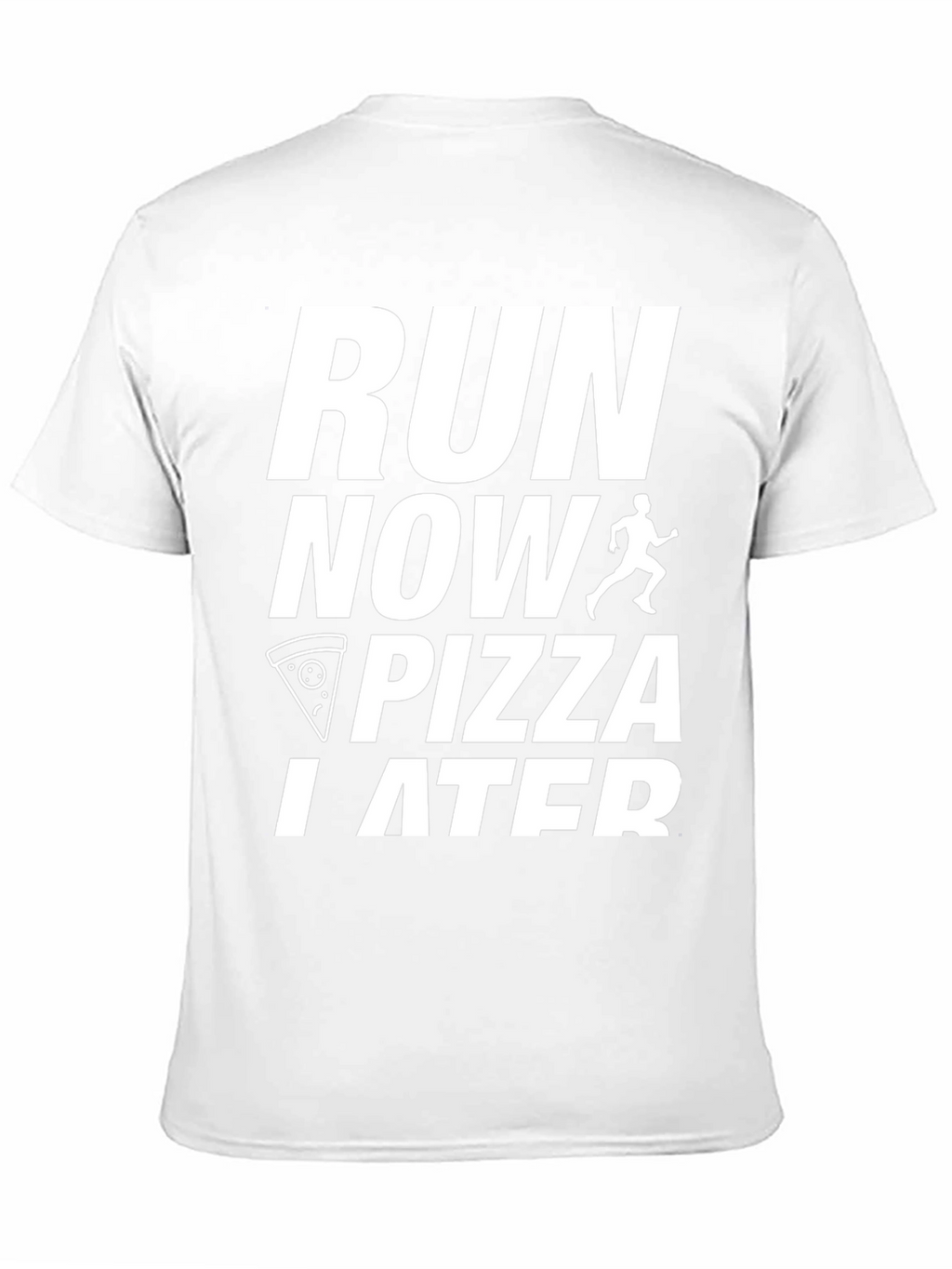 Run Now Pizza Later Black Graphic Tee