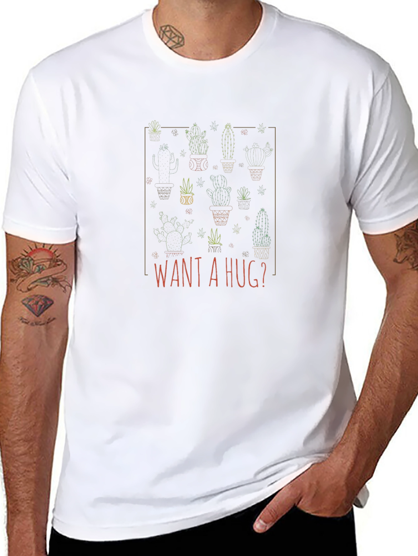 Want A Hug? Cactus Graphic Tee