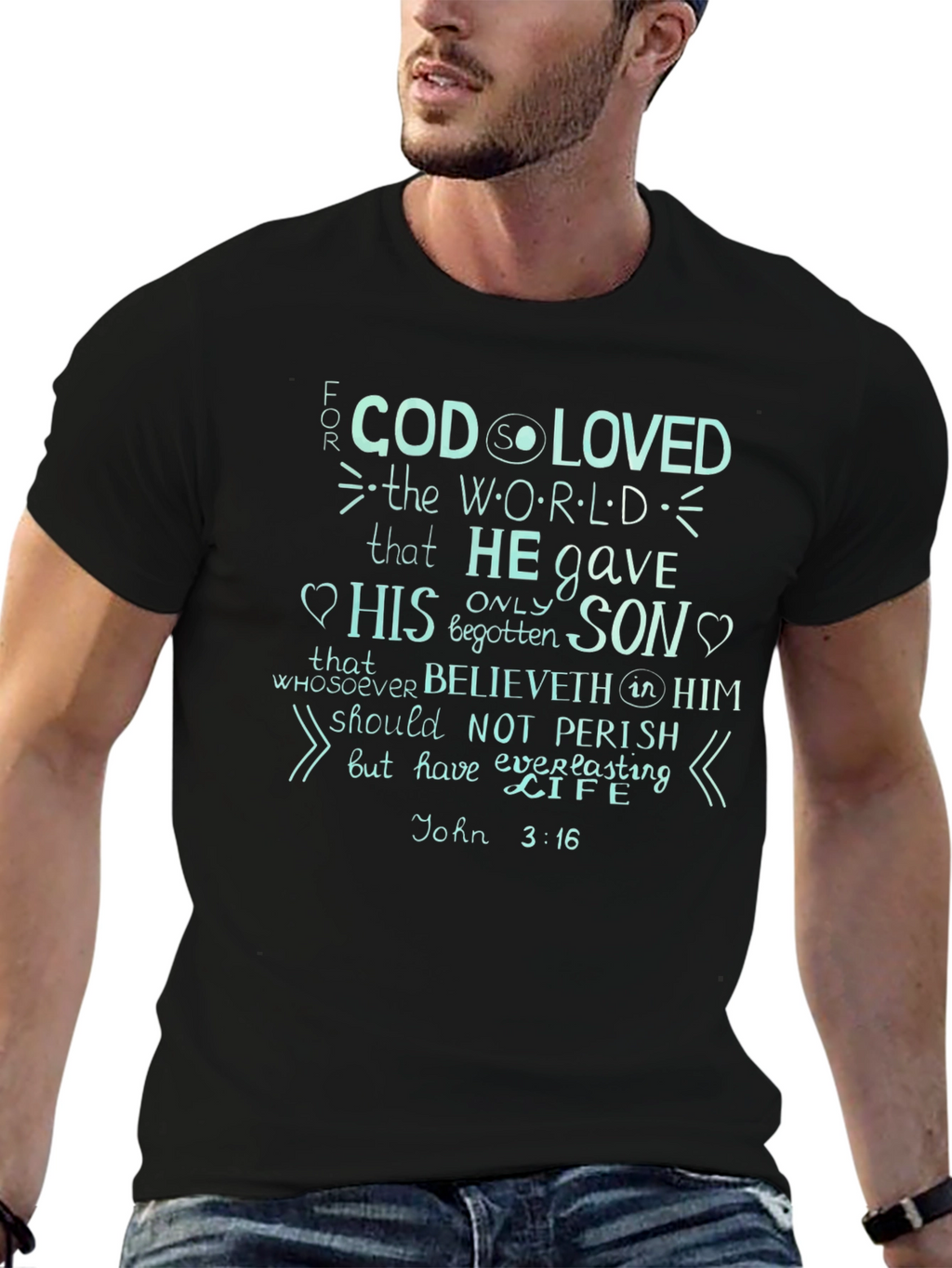 John 3:16 Graphic Print T-Shirt