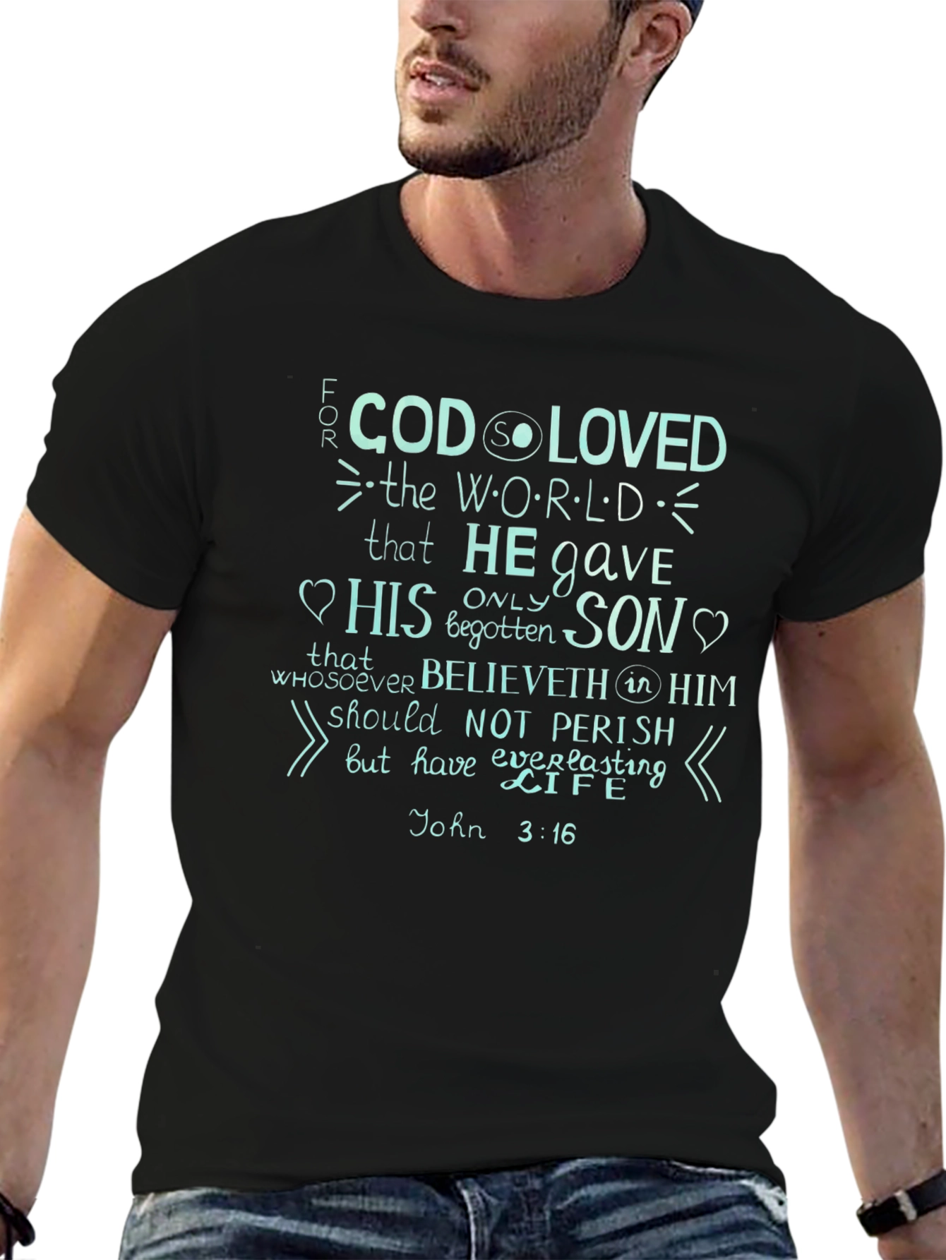 John 3:16 Graphic Print T-Shirt