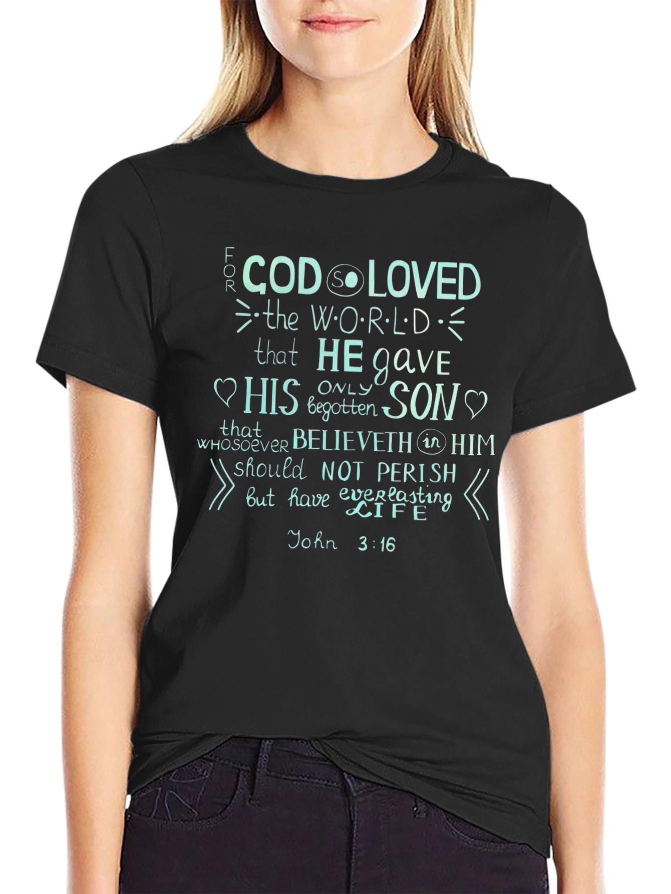 John 3:16 Graphic Print T-Shirt