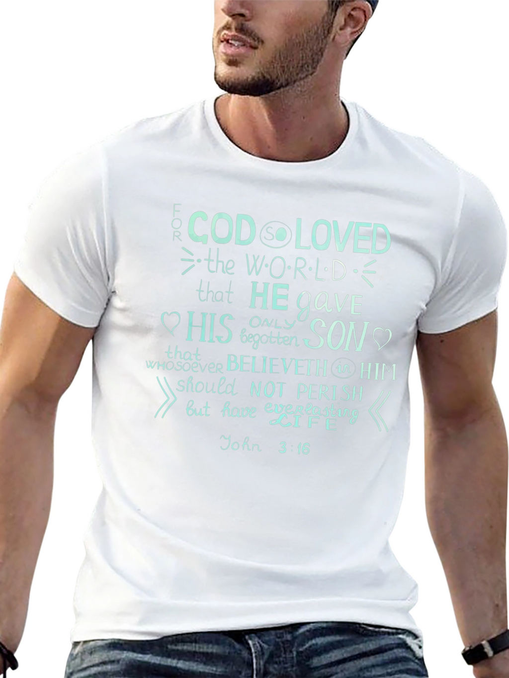 John 3:16 Graphic Print T-Shirt