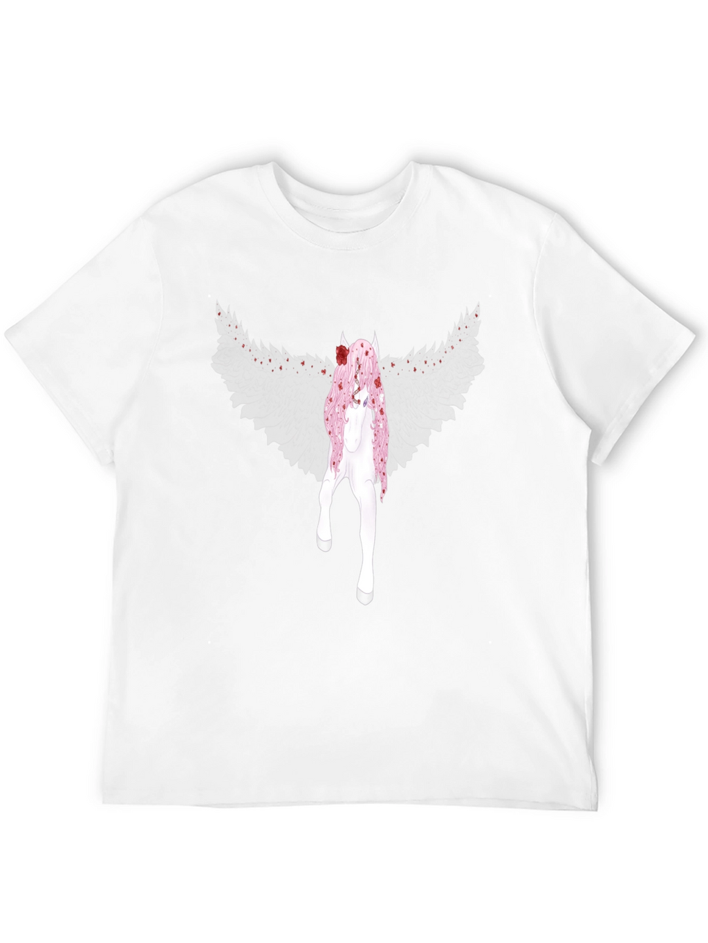 Black T-Shirt with Fantasy Character Graphic Print