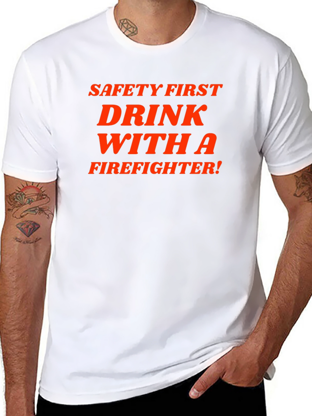 Safety First Firefighter Tee