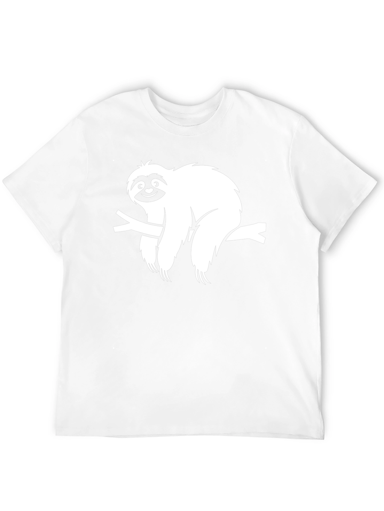 Sloth on Branch Graphic Tee - Unisex Black T-Shirt